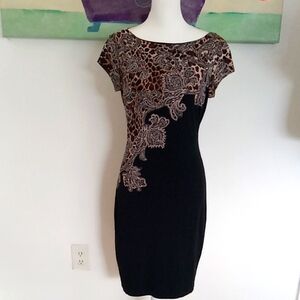 Cache Black and Brown Dress